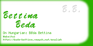 bettina beda business card