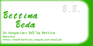 bettina beda business card